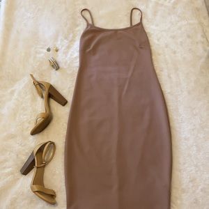 Blush Pink Knee Length Dress